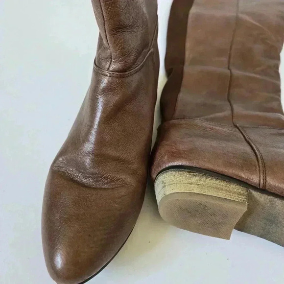 Steve Madden Creation Leather Knee Boots 7.5 - Picture 4 of 10